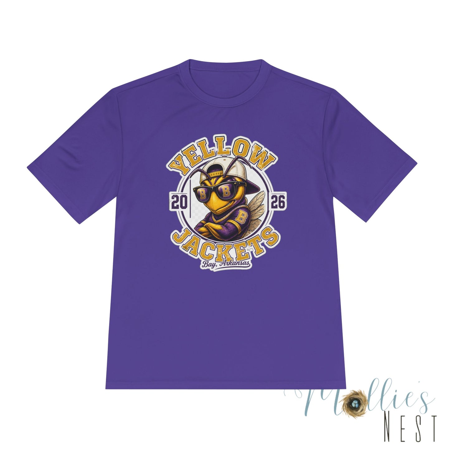 ADULT. DRIFIT Yellow Jackets 2026 Mascot Tee — Moisture-Wicking Sports Shirt