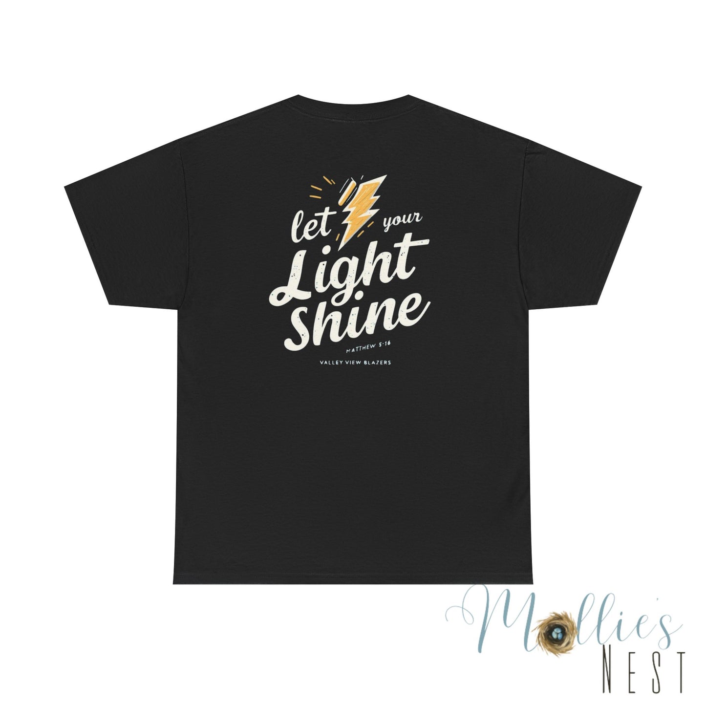 Let Your Light Shine T-Shirt — Inspirational Lightning Graphic Tee. Valley View Blazers