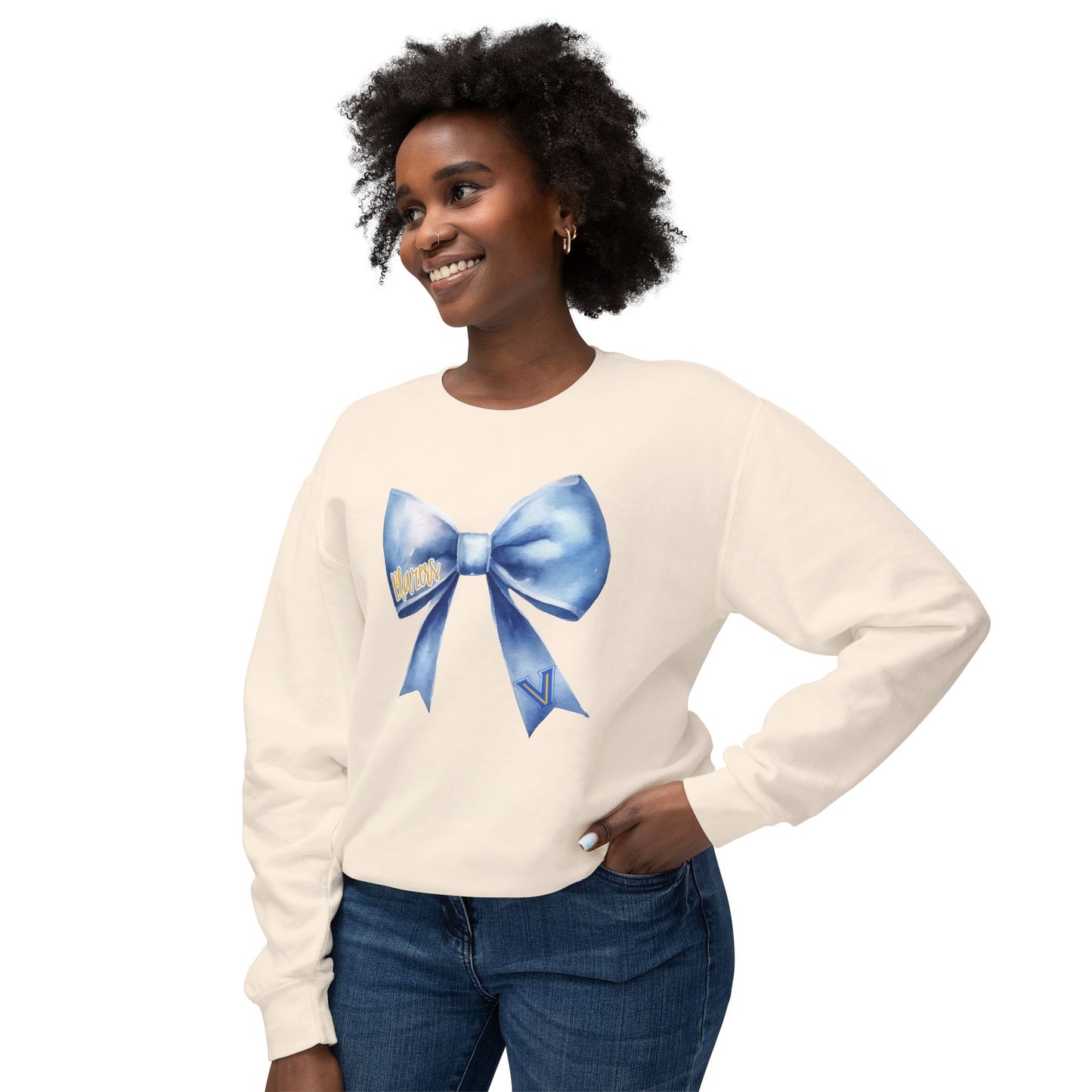 Blazers Bow Lightweight Crewneck Sweatshirt