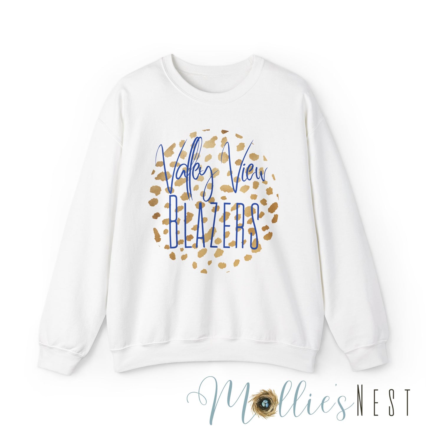 Valley View. Blazers Gold Polka Dot Sweatshirt