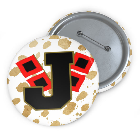 Jonesboro Hurricane - Gold Spotted background- BUTTON 7