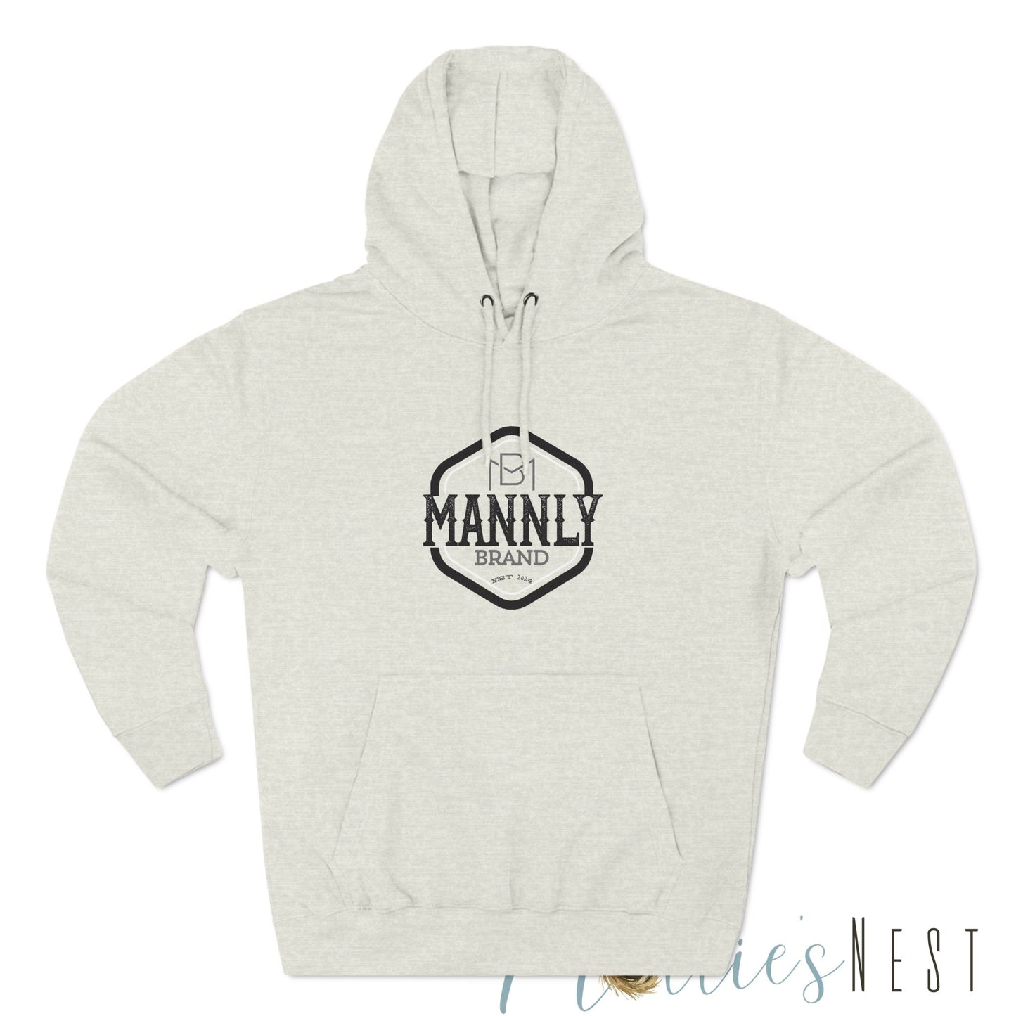Three-Panel Fleece Hoodie. MANNLY Brand