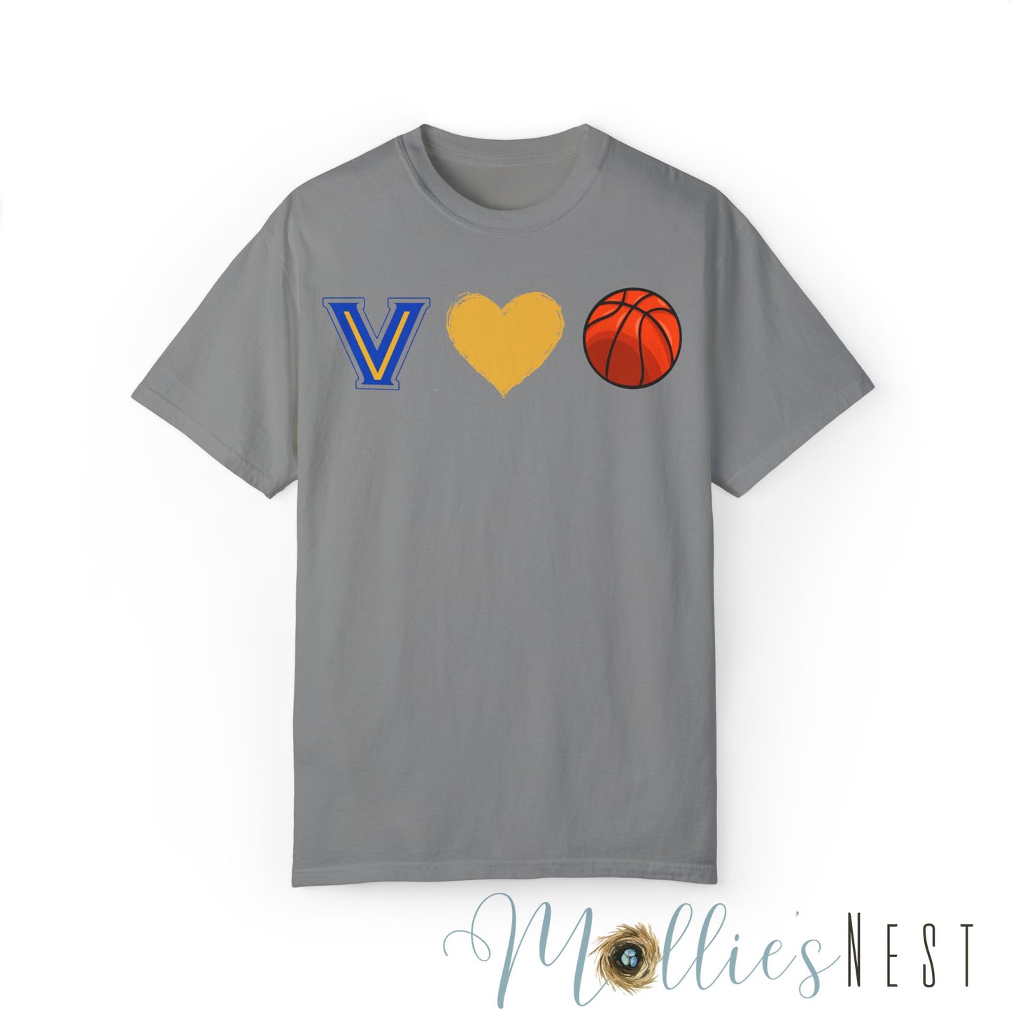 Unisex Garment-Dyed T-shirt. Basketball Heart Blazers