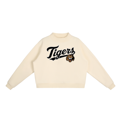Essential Fleece Mock-Neck Crew Sweatshirt - Tigers