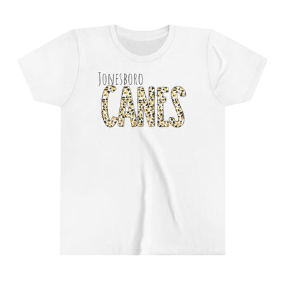 Youth Jonesboro. Canes Leopard Short Sleeve Tee