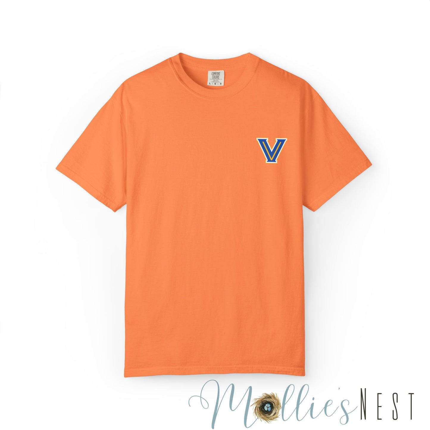 Valley View Light the Flame Football Helmet T-Shirt | Unisex Garment-Dyed Tee for Football Fans, Game Day Shirt, Sports Apparel, Casual Wear