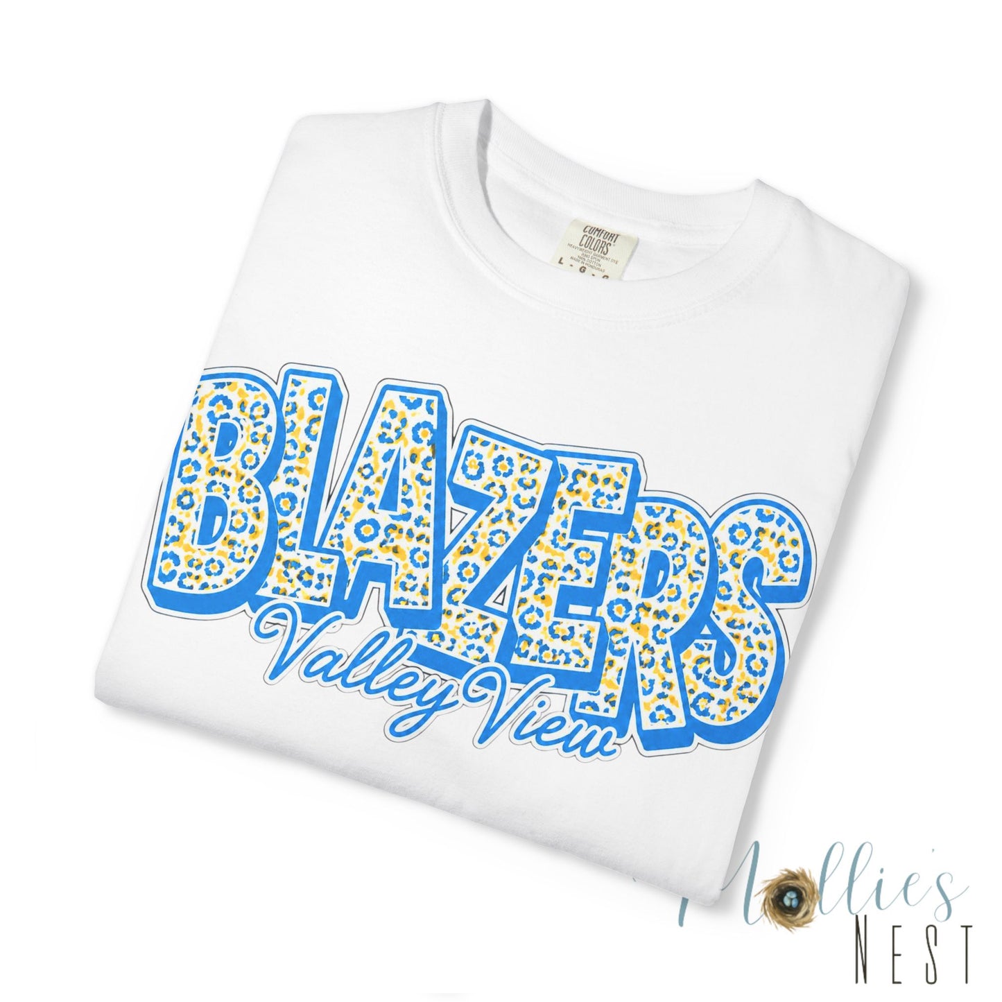 ADULT. Blazers Valley View Leopard Print T-Shirt - Stacked font