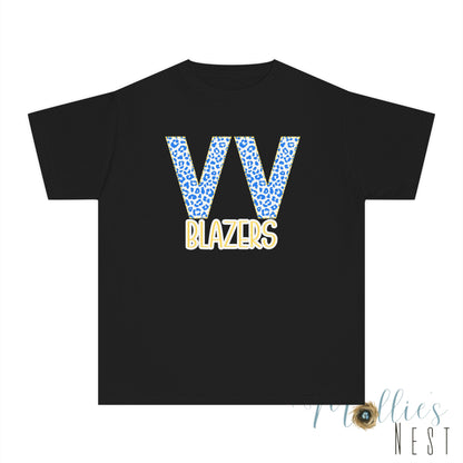 Youth Valley View. VV -Blazers Leopard Monogram Tee