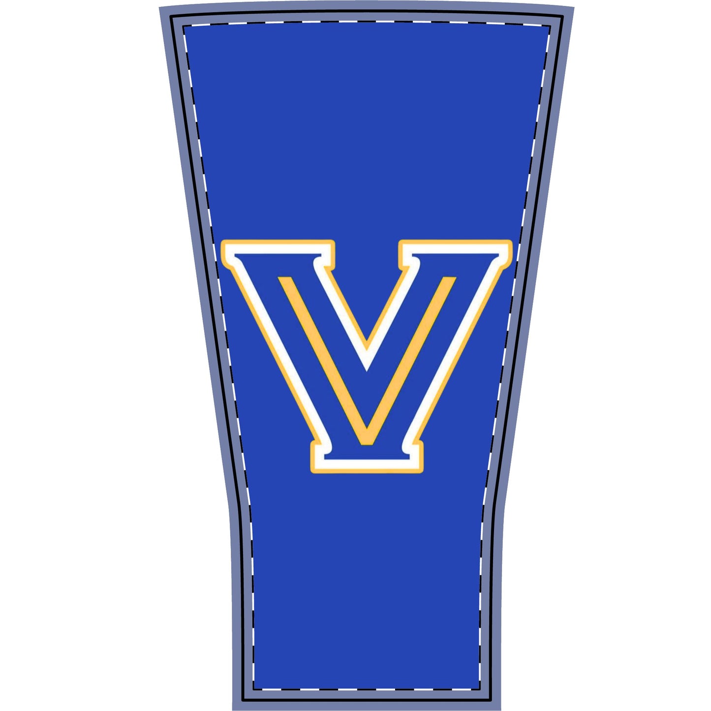 Blue Valley View Logo "V" Pattern Arm Sleeve — Gold & Blue Sports Compression Sleeve