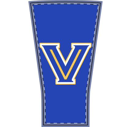 Blue Valley View Logo "V" Pattern Arm Sleeve — Gold & Blue Sports Compression Sleeve