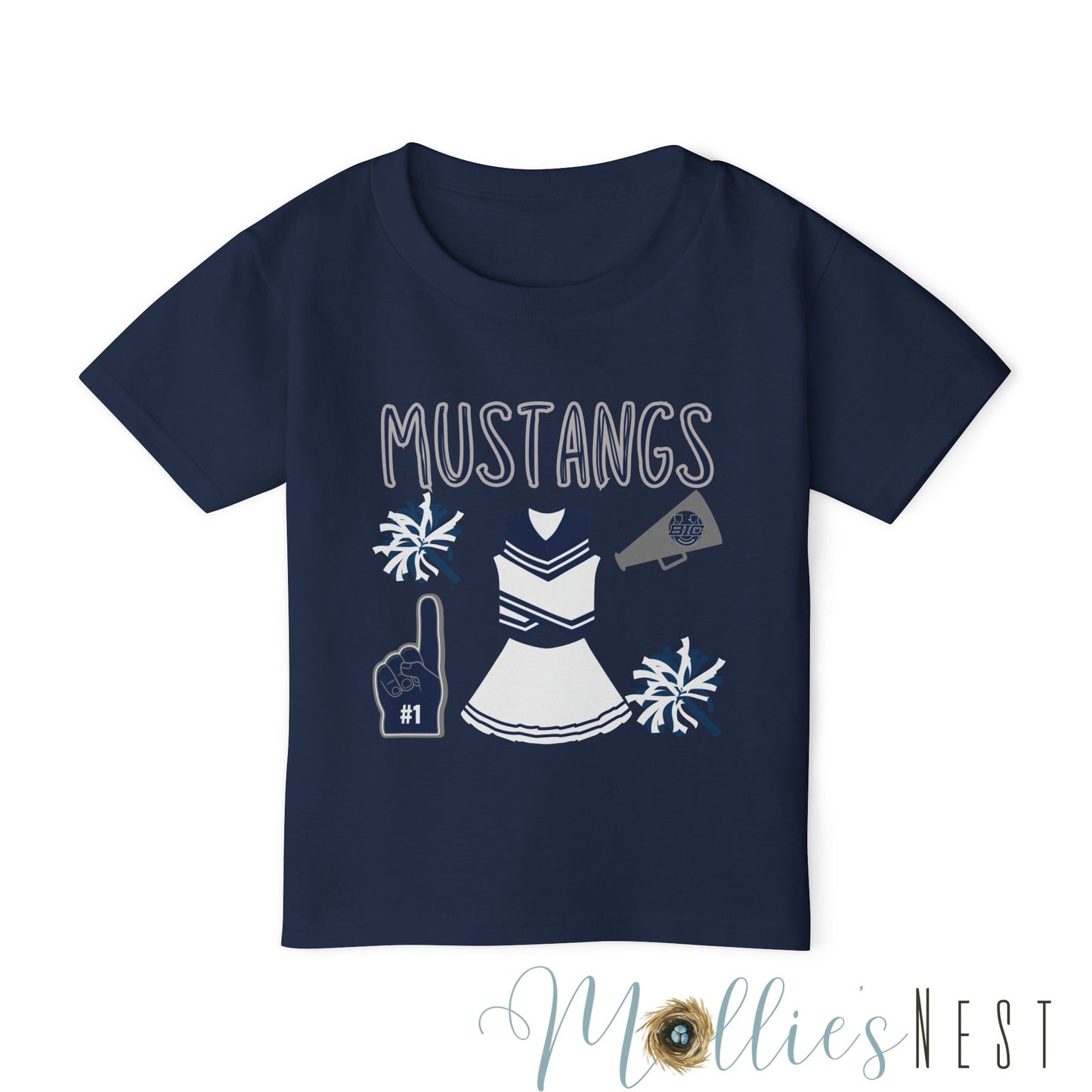 Mustangs. Cheer Heavy Cotton™ Toddler T-shirt