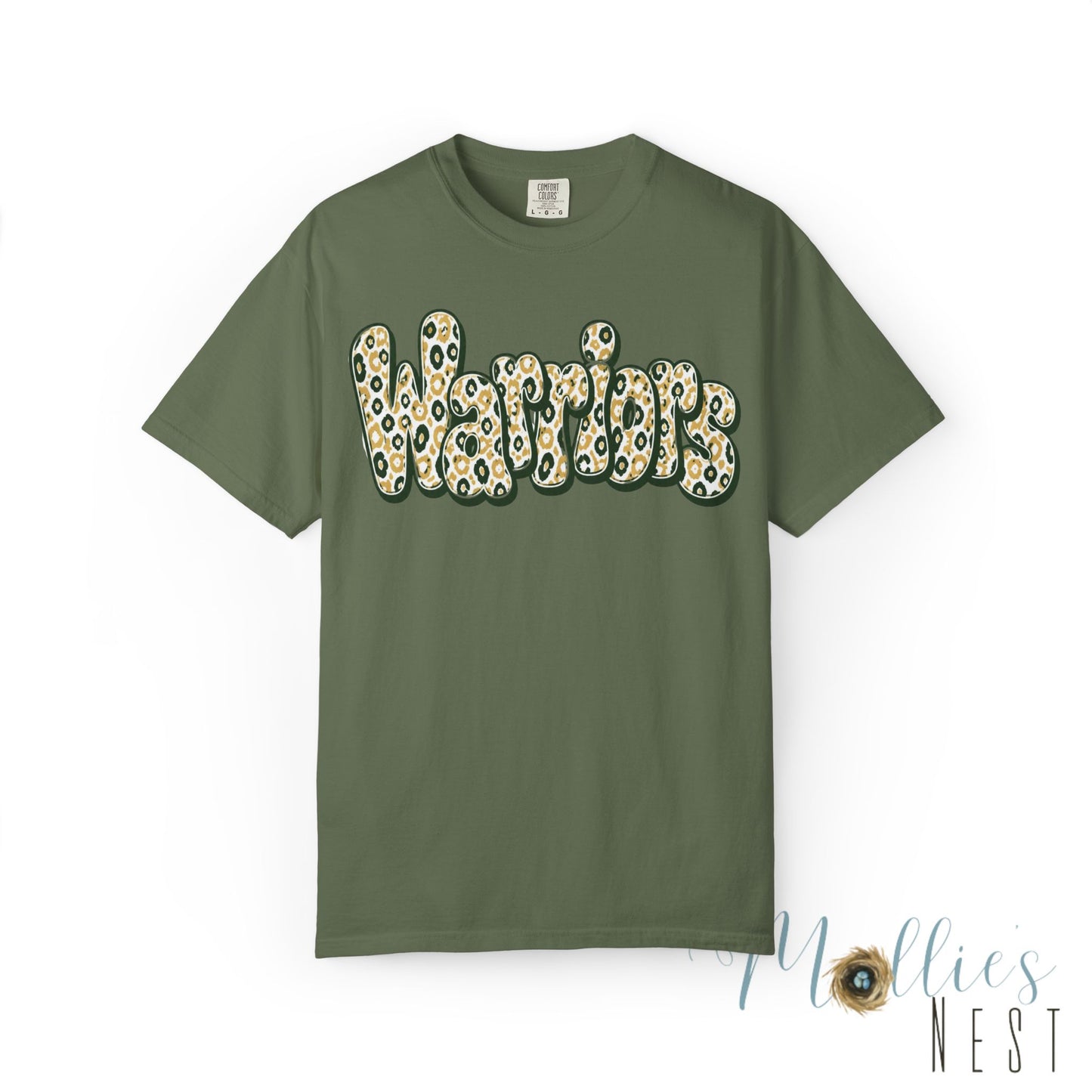 Warriors Leopard Script T-Shirt