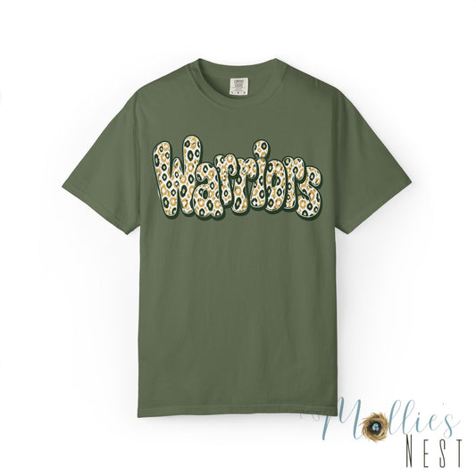 Warriors Leopard Script T-Shirt