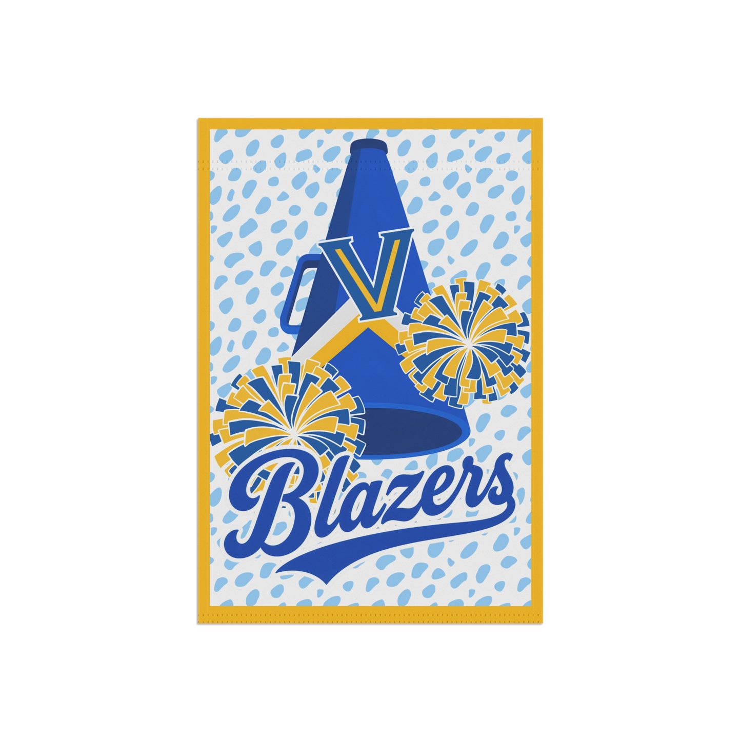 Blazers Pom Yard Flag — Pom Pom Megaphone Team Spirit House Banner