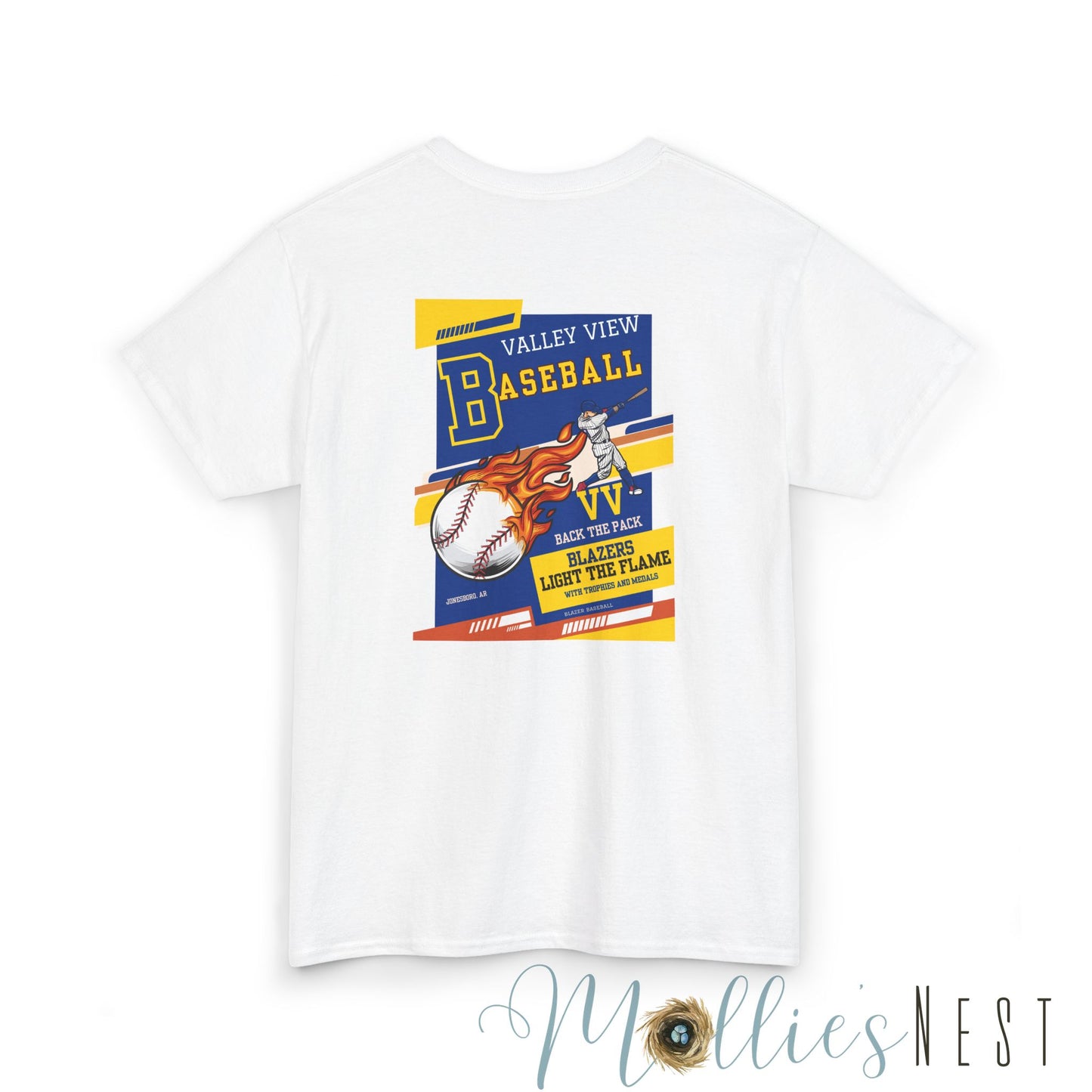 Valley View Baseball Unisex Heavy Cotton Tee - Manly Design for Sports Fans