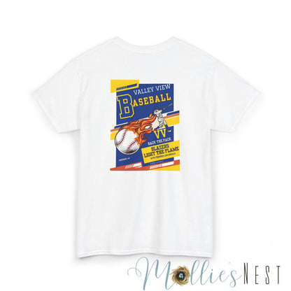 Valley View Baseball Unisex Heavy Cotton Tee - Manly Design for Sports Fans