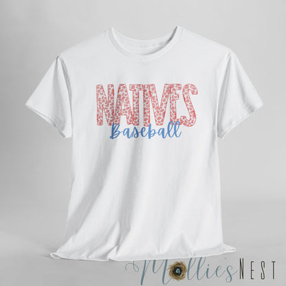 Leopard Natives Baseball Heavy Cotton Tee. NATIVES 25