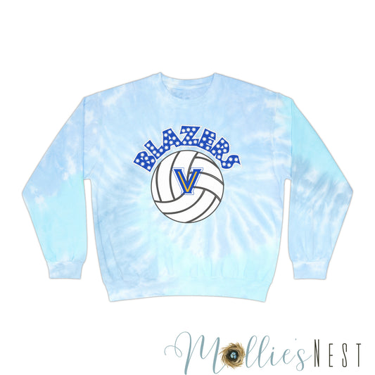 Blazers Volleyball Tie-Dye Sweatshirt