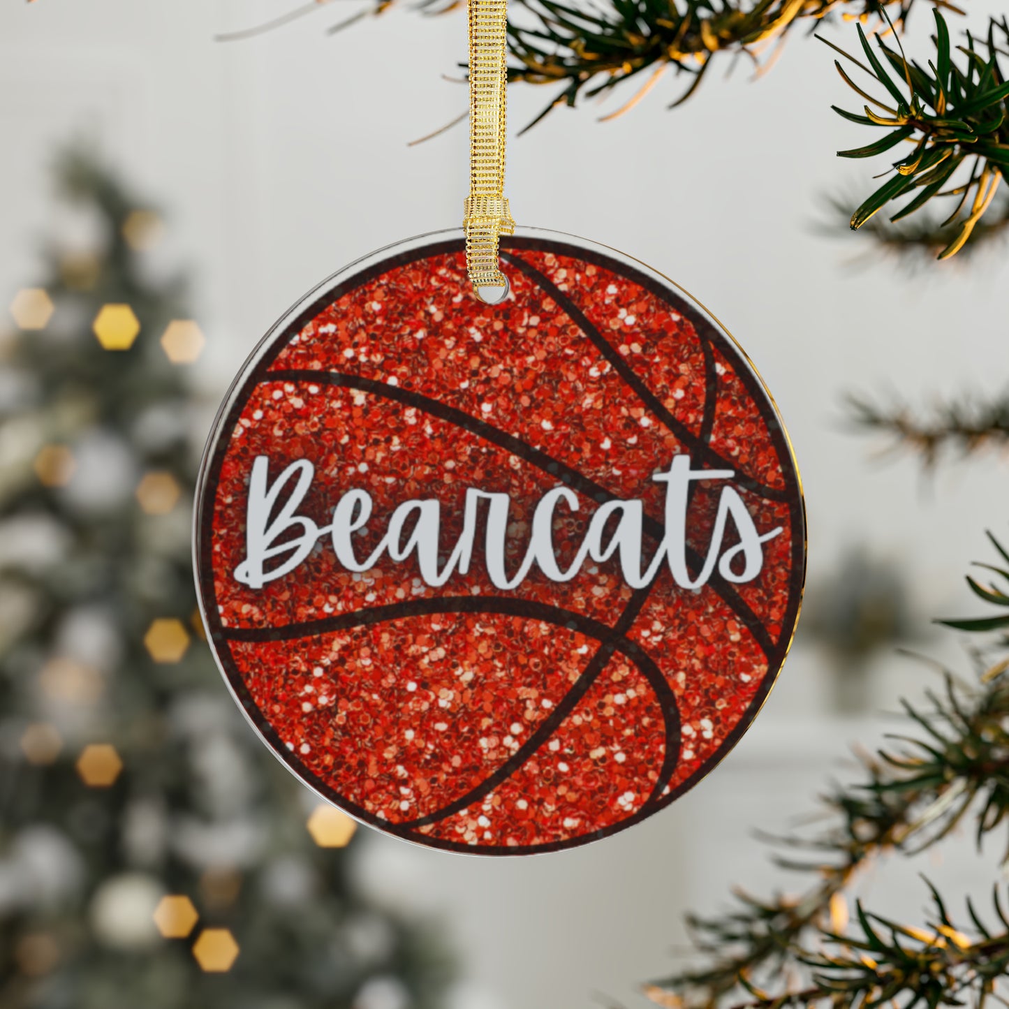 Bearcat Basketball Acrylic Ornaments