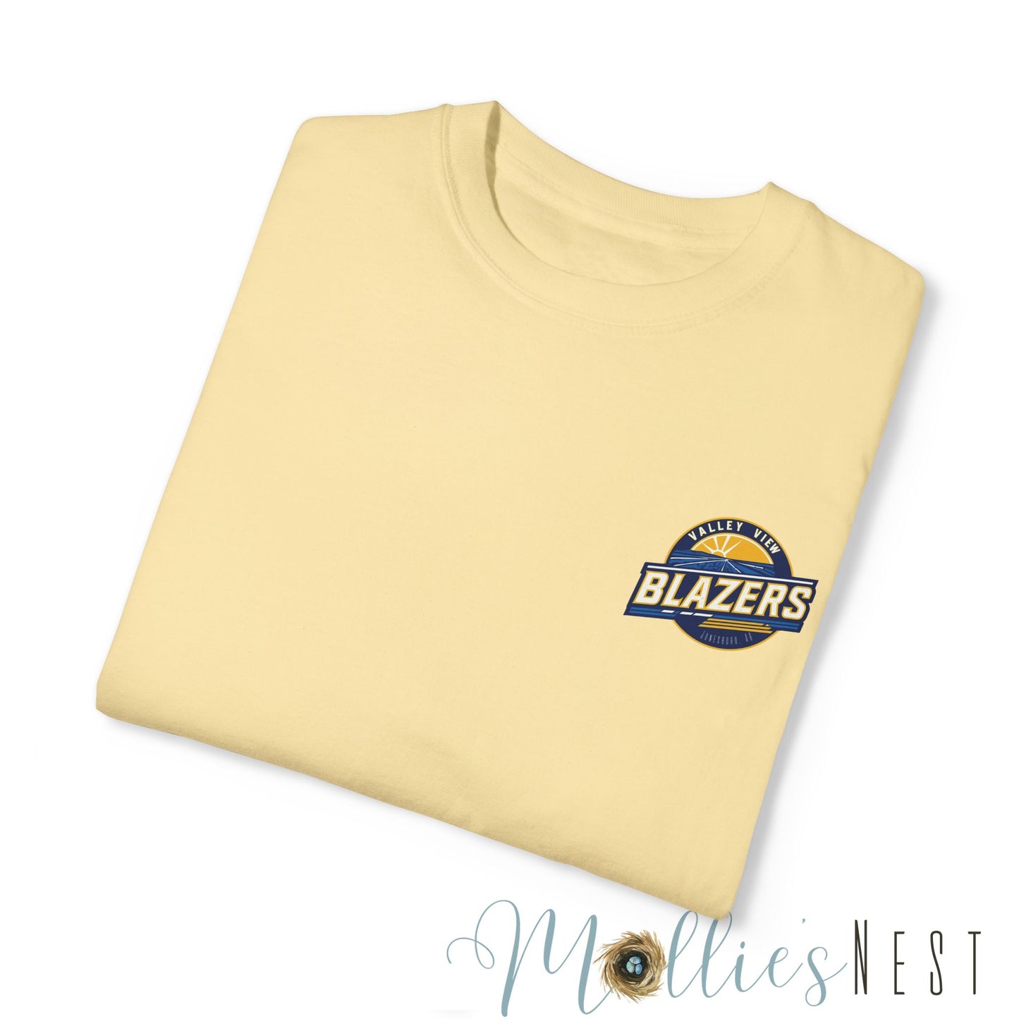 Unisex Garment-Dyed T-shirt. Valley View Blazers - CUSTOM Design. June 2025
