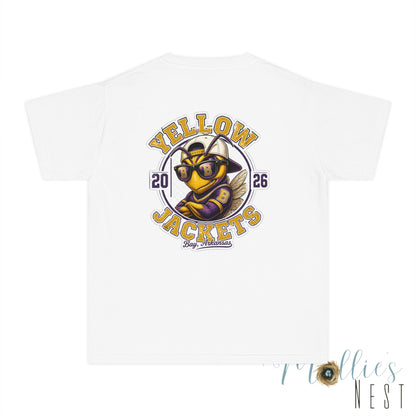 Youth — Yellow Jackets Mascot 2026 School Spirit Shirt. Comfort Colors