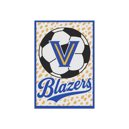 Soccer Blazers Yard Flag — Team V Letter Garden Banner