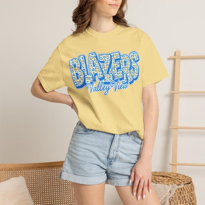 ADULT. Blazers Valley View Leopard Print T-Shirt - Stacked font