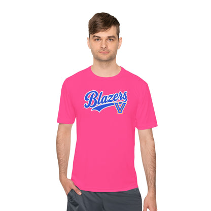 Adult. Blazers Valley View Script Performance Tee – Moisture-Wicking Athletic Shirt