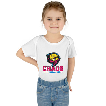 Chaos Softball Baby Bodysuit — Cute Sports Mascot Infant Onesie