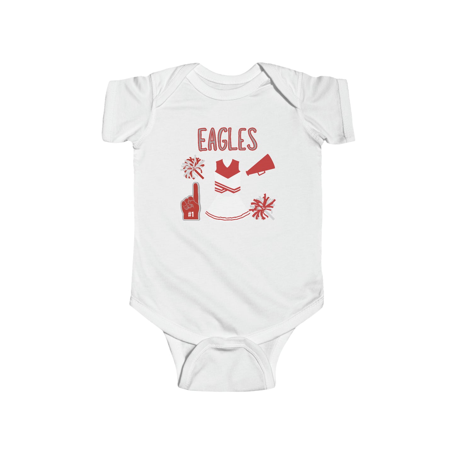 Eagles Cheer Infant Fine Jersey Bodysuit