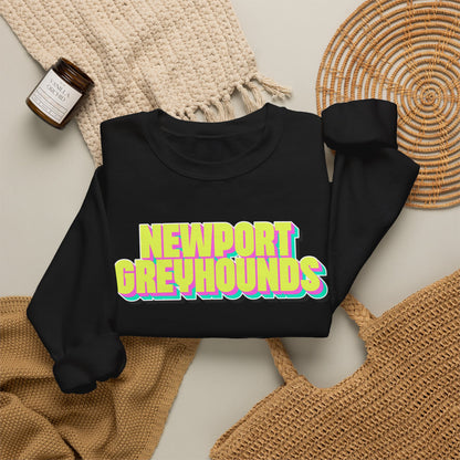 Adult. Newport Greyhounds. NEON sweatshirt