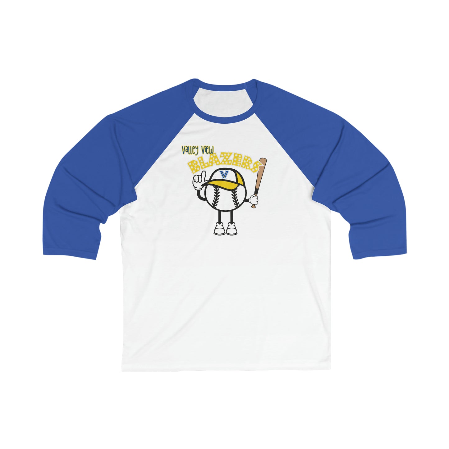 Blazer Mascot Unisex 3\4 Sleeve Baseball Tee