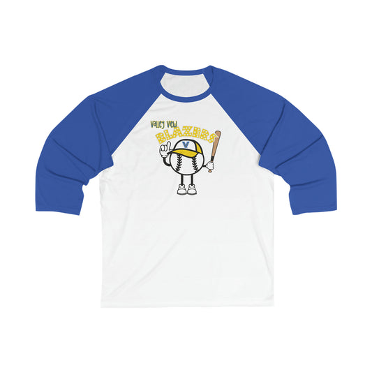 Blazer Mascot Unisex 3\4 Sleeve Baseball Tee