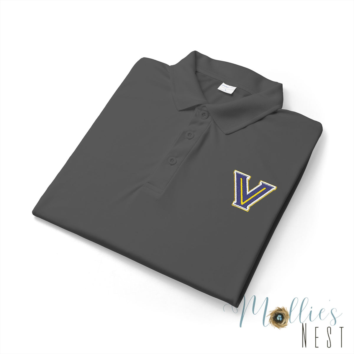 Embroidered 'V' Performance Polo Shirt — Moisture-Wicking Sport-Tek PosiCharge