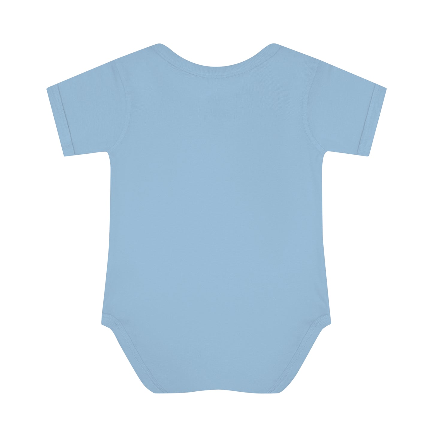 Infant Baby Rib Bodysuit. Blue & Gold
