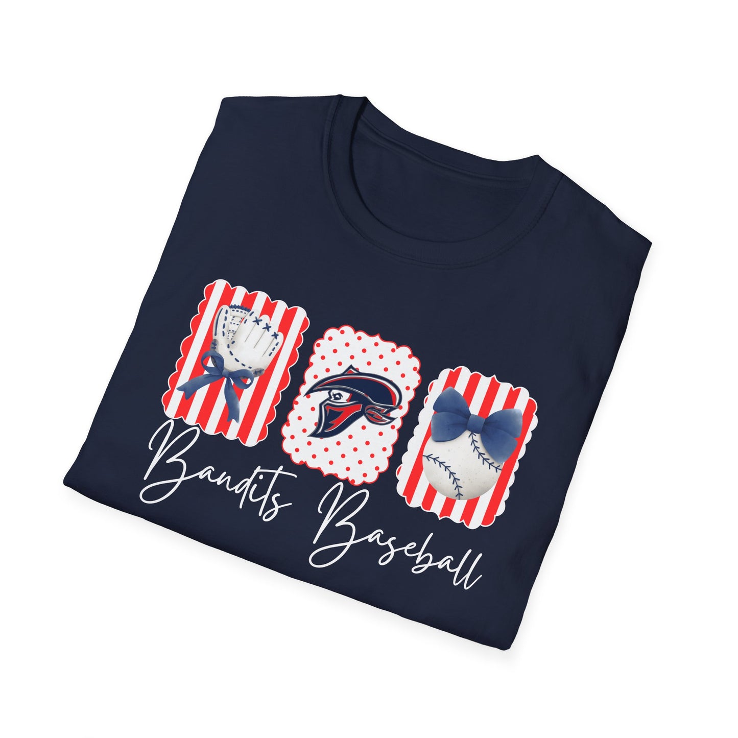 Bandits Baseball T-Shirt — Baseball Helmet & Glove Design
