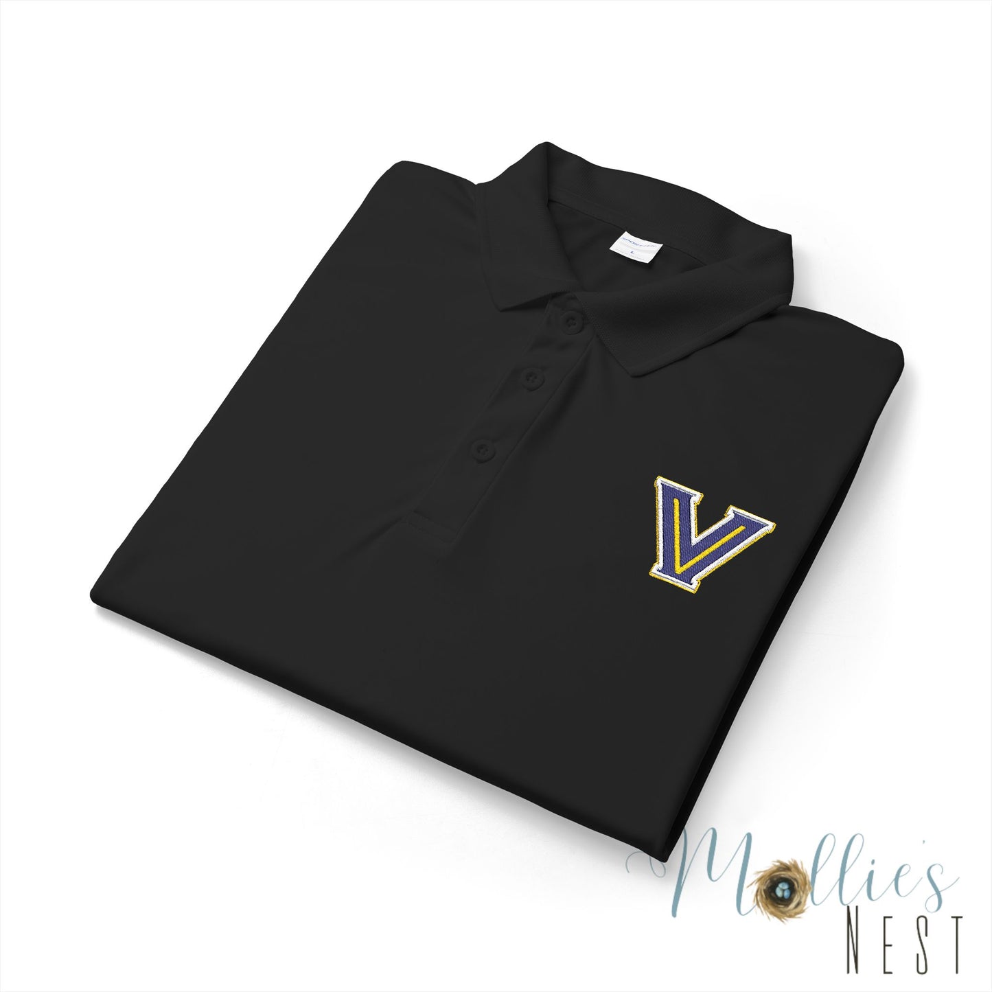 Embroidered 'V' Performance Polo Shirt — Moisture-Wicking Sport-Tek PosiCharge