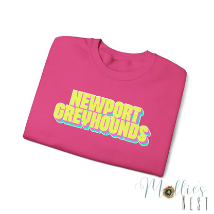 Adult. Newport Greyhounds. NEON sweatshirt