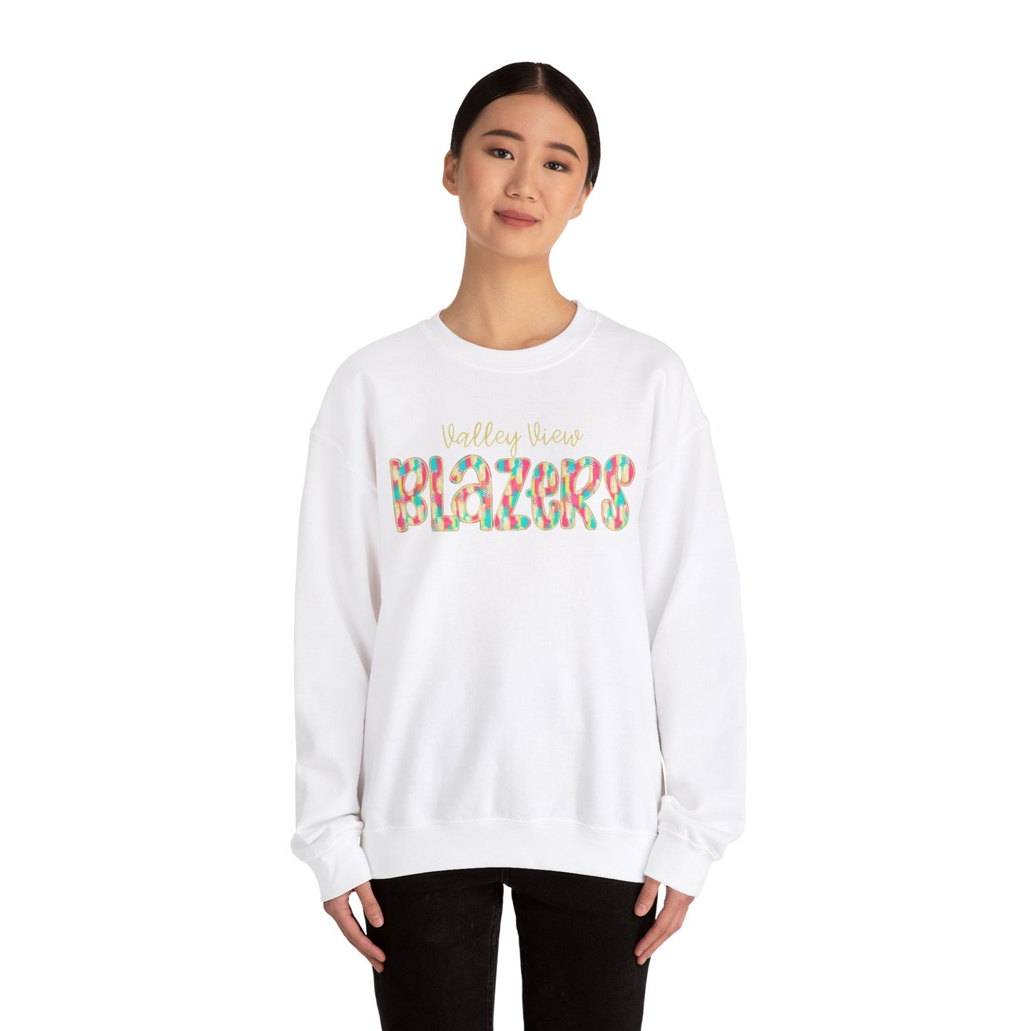 Unisex Heavy Blend™ Crewneck Sweatshirt. Blazers paint stroke letters