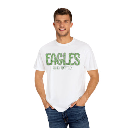 ADULT. Comfort Color Eagles (Green Zebra Print)