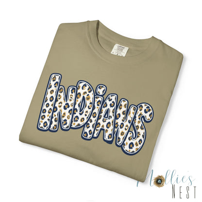 Indians Marked Tree Leopard Stacked Graphic T-Shirt - Adult