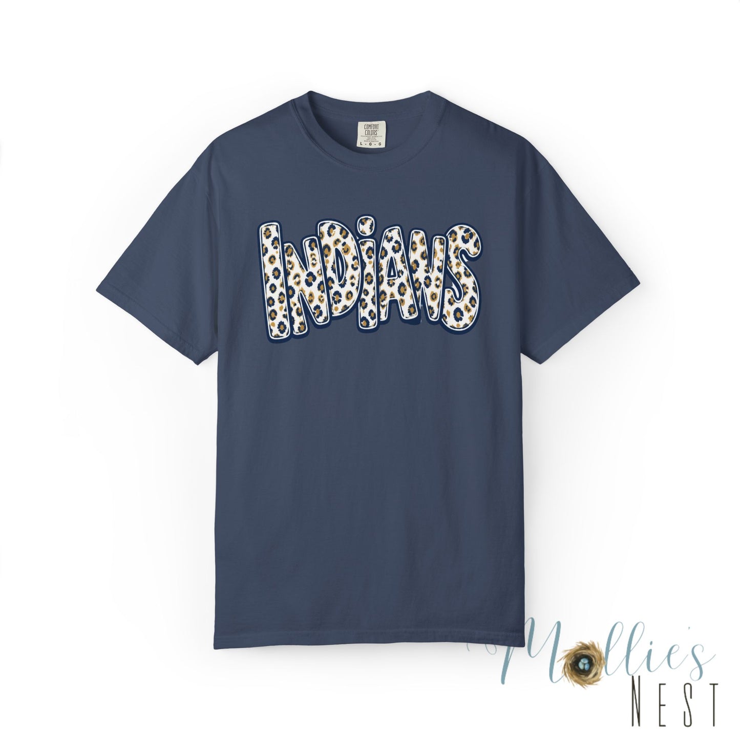 Indians Marked Tree Leopard Stacked Graphic T-Shirt - Adult