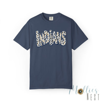Indians Marked Tree Leopard Stacked Graphic T-Shirt - Adult