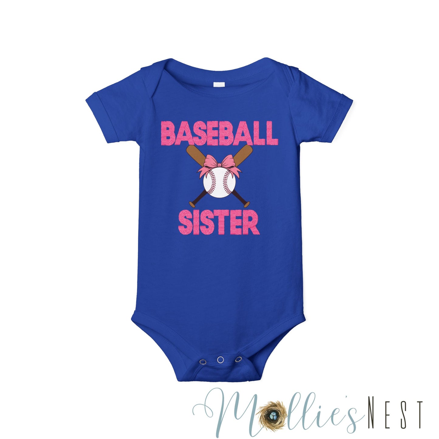 Baseball Sister Infant Jersey One Piece - Adorable Baby Bodysuit for Little Sports Fans