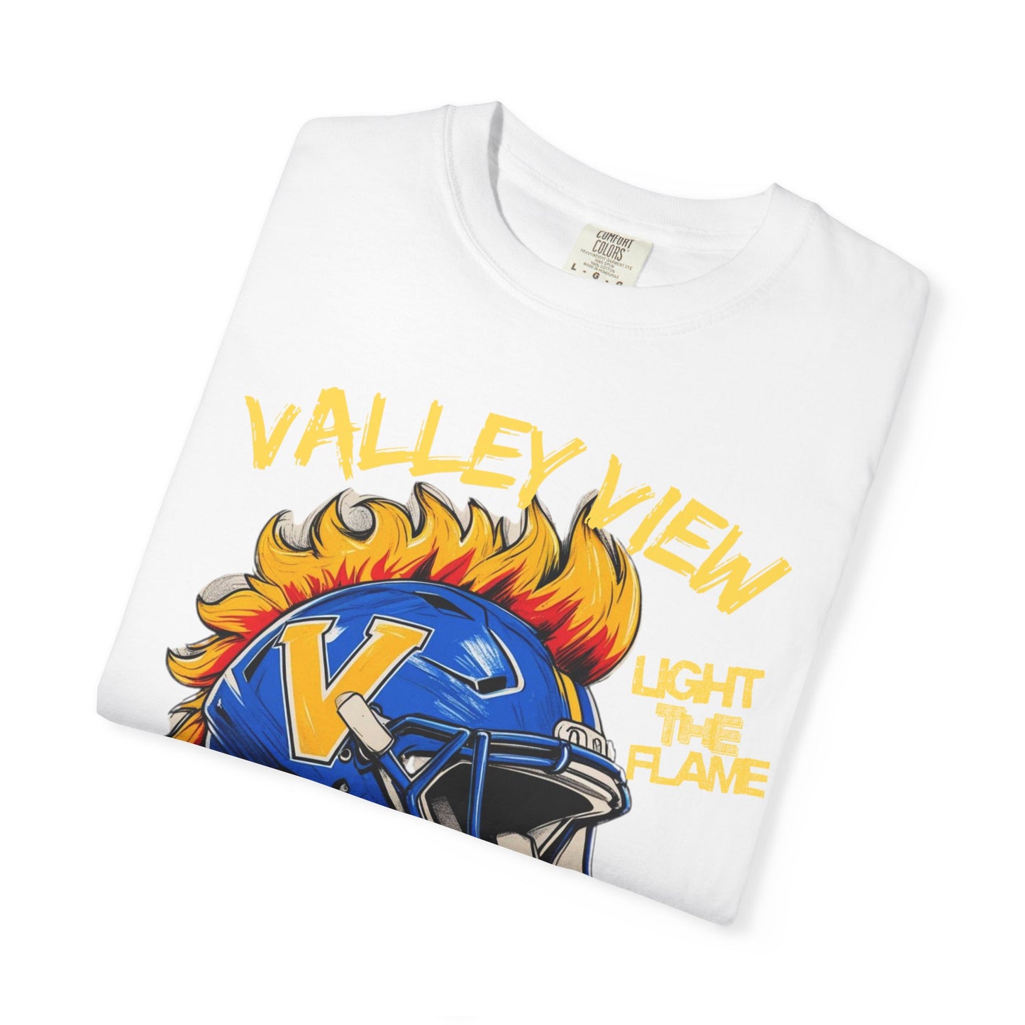Valley View Blazers Football T-Shirt Flame, Unisex Fan Apparel, Game Day Shirt, Vintage Style Tee, Sportswear