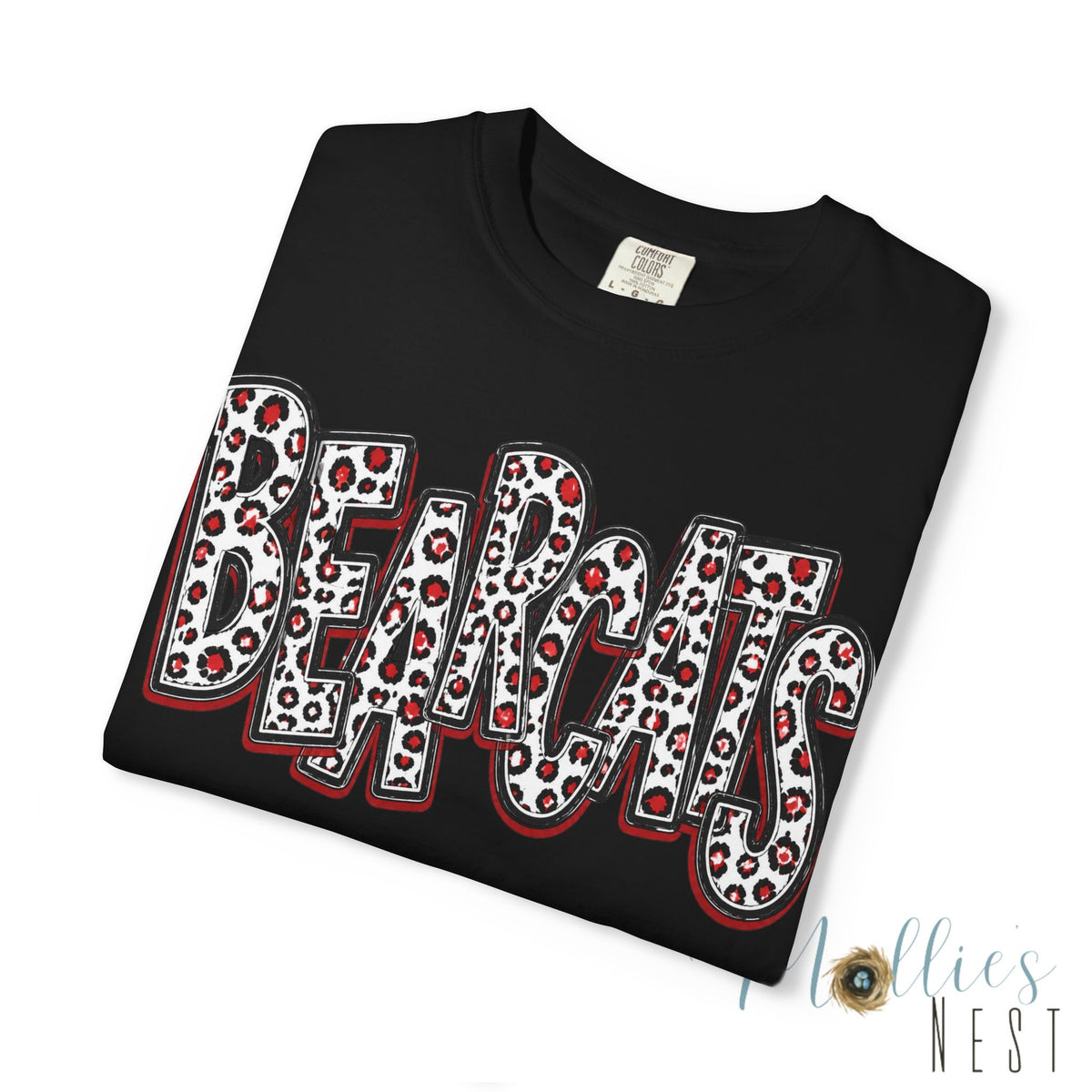 Brookland Bearcats.  ADULT T-Shirt — Leopard Stacked