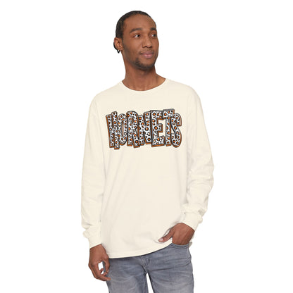 Harrisburg Hornets Stacked Leopard Print Long Sleeve T‑Shirt