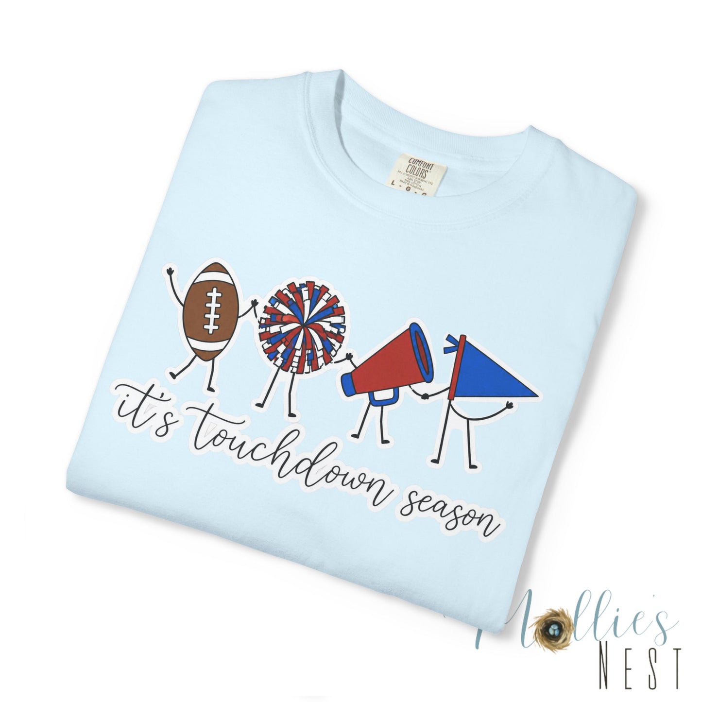 Touchdown Season (Blue/Red) T-Shirt — Football Friends Graphic