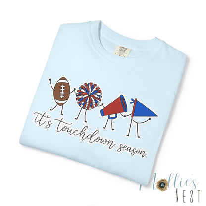 Touchdown Season (Blue/Red) T-Shirt — Football Friends Graphic