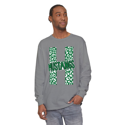 Hoxie Mustangs "H" Leopard Print Long Sleeve T-Shirt